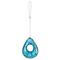 Glitzhome® 6.75" Blue Dots Glass Water Drop Hanging Bird Feeder